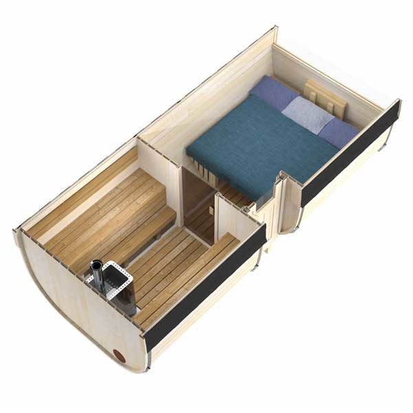 kuva S5P tynnyrisauna pukuhuoneella